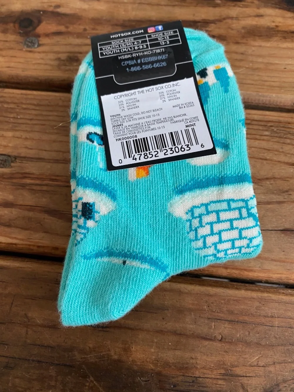 Hot Soxs Kids, Size Youth S/M 4-7, Brand New with Tags!